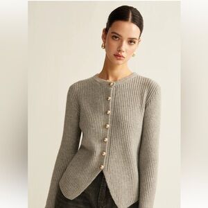 Commense Button Down Split Cardigan